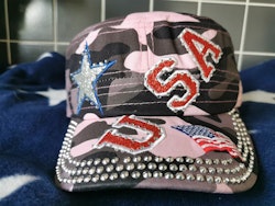 USA Star pink camo keps