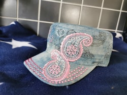 Paisley splash light denim keps