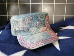 Paisley splash light denim keps