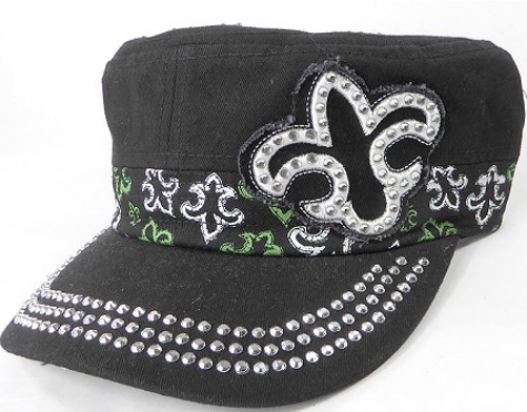"Fleur de Lis" keps svart