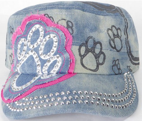 "Paw" keps splash light denim