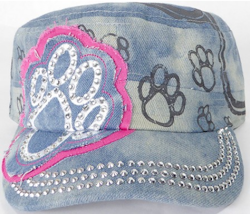 "Paw" keps splash light denim