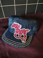 Cowgirl bling keps "running horse"