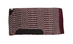 Diamand wool Saddle pad 32 x 32 burgundy black