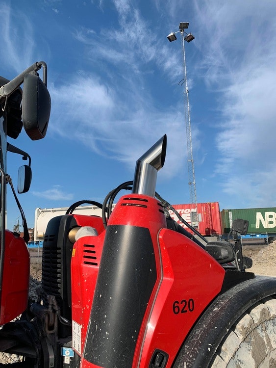 Rostfritt polerat 6" Avgasrör Huddig 1260 d/e