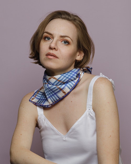 Checked Square Scarf