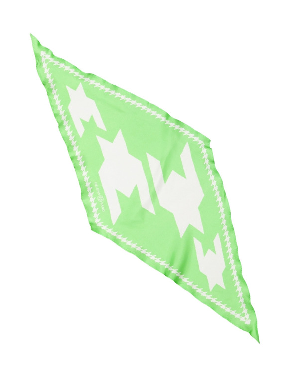 HELENA SAND Diamond shaped scarf  100% silk 100% light 100% attitude in Paradise green