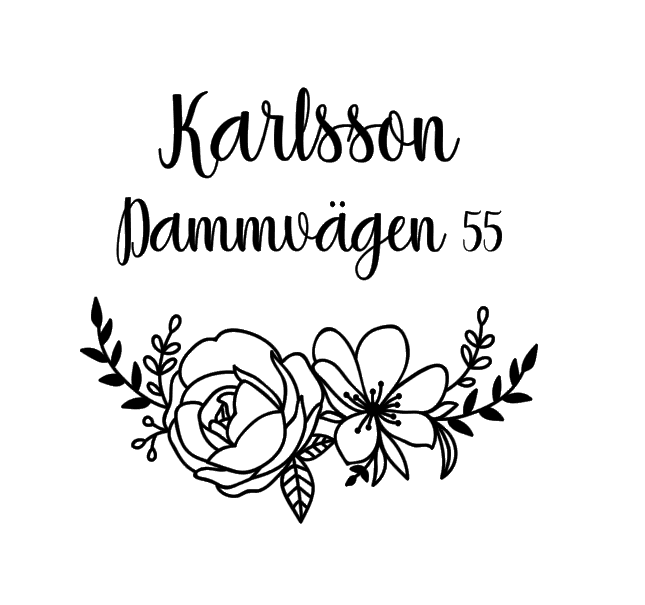 DEKAL TILL BREVLÅDA, BLOMMOR (20x20cm)