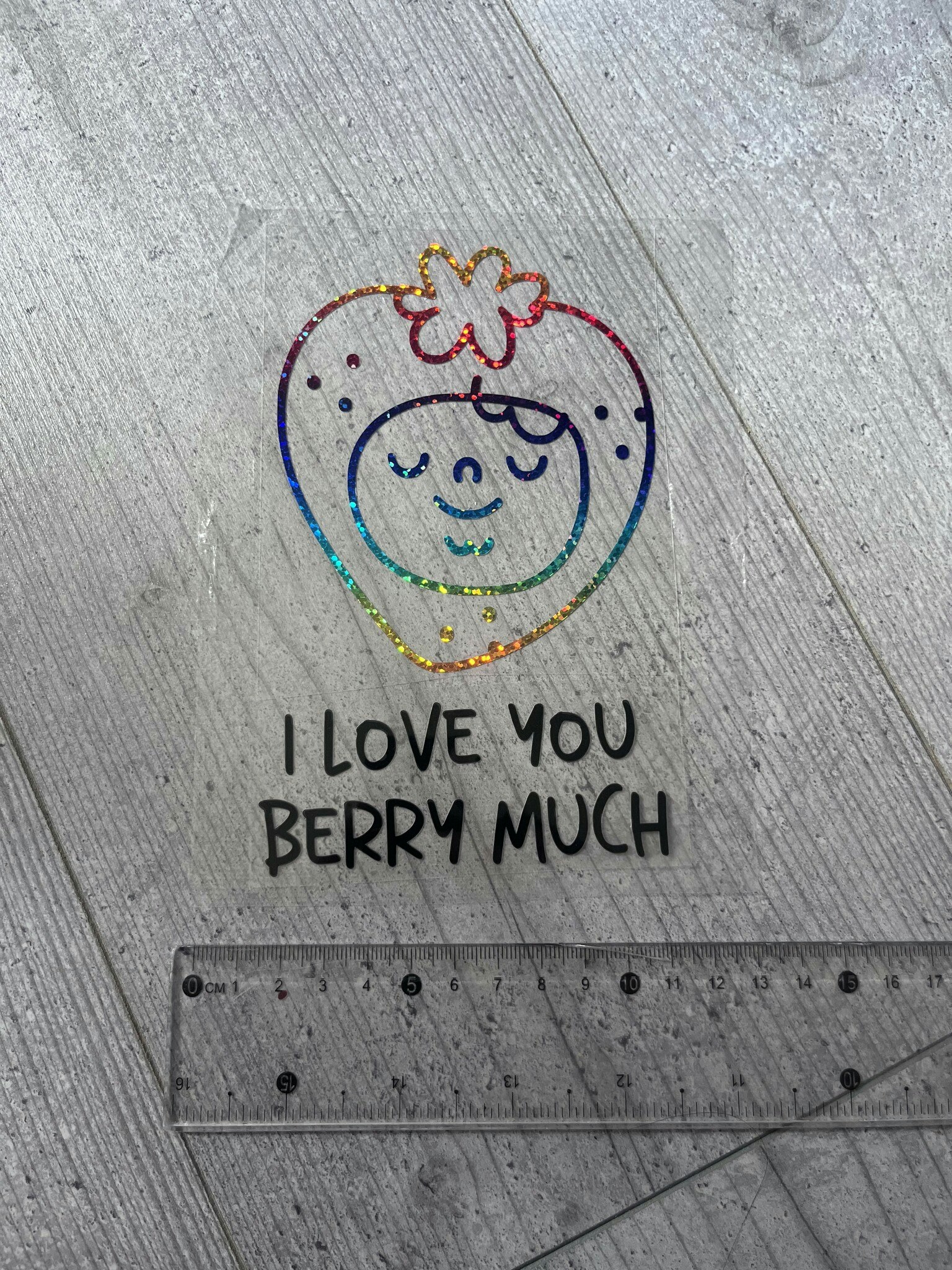 TEXTILTRYCK, I LOVE YOU BERRY MUCH