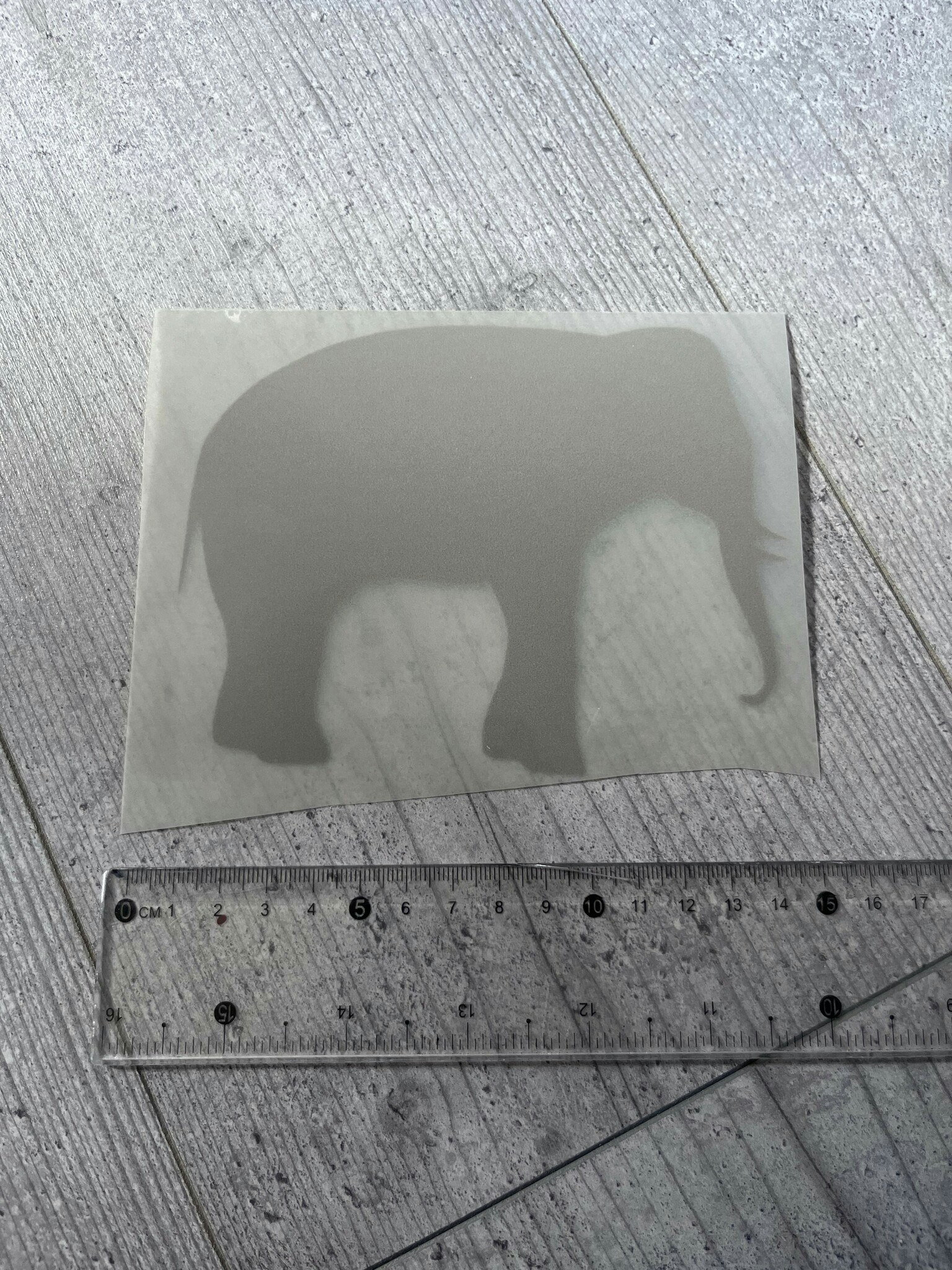 TEXTILTRYCK, ELEFANT