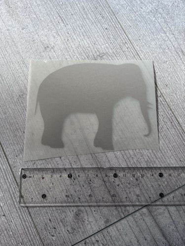 TEXTILTRYCK, ELEFANT