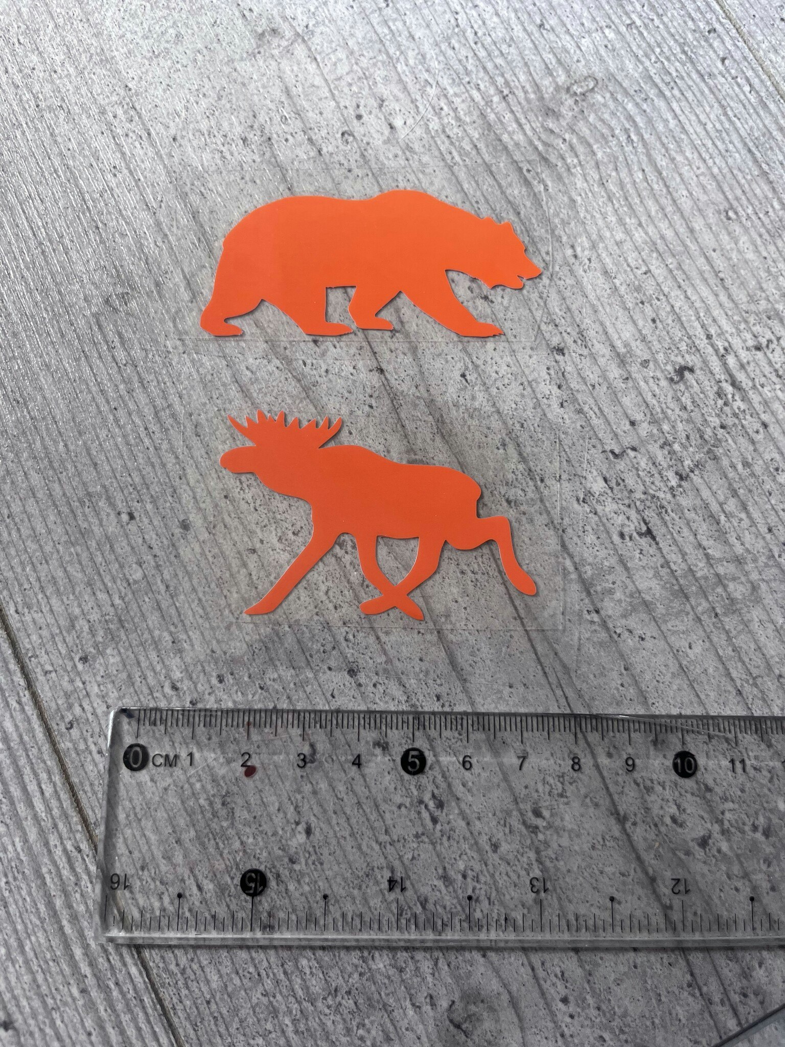 TEXTILTRYCK, SET MED ÄLG OCH BJÖRN