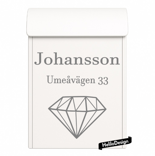 DEKAL TILL BREVLÅDA, DIAMANT (20x20cm)