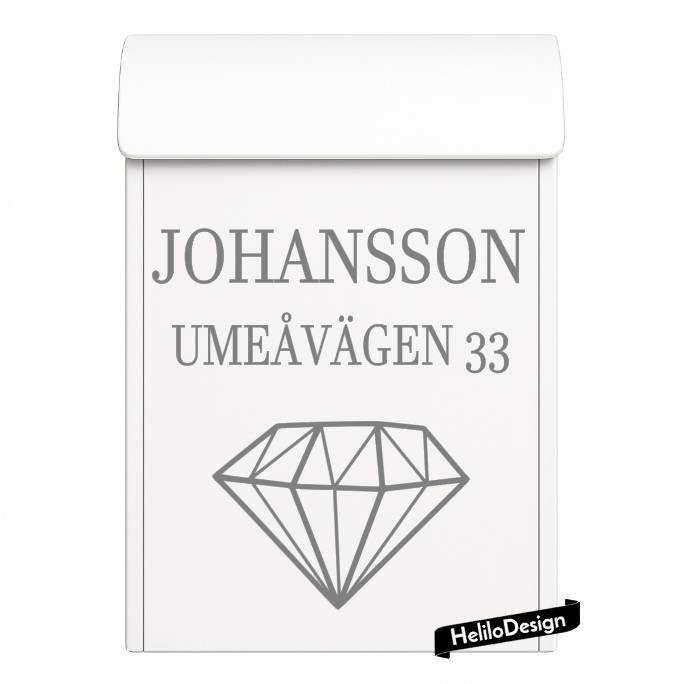 DEKAL TILL BREVLÅDA, DIAMANT (20x20cm)