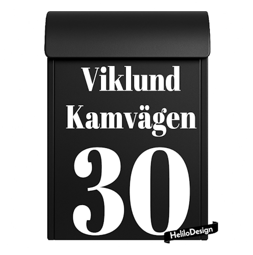DEKAL TILL BREVLÅDA, ELEGANT (25x20cm)