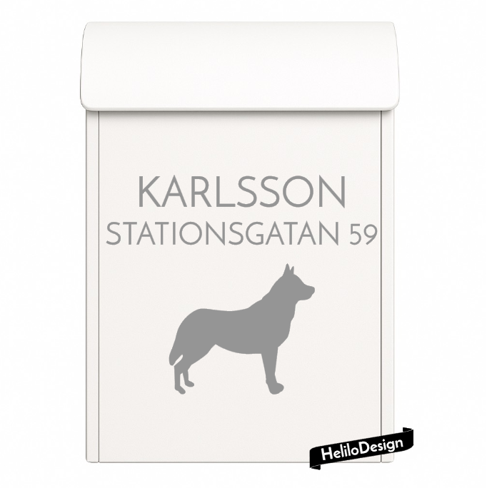 DEKAL TILL BREVLÅDA, HUND (20x25cm)