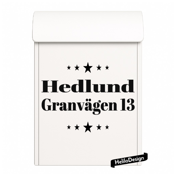 DEKAL TILL BREVLÅDA, STJÄRNOR (15x20cm)