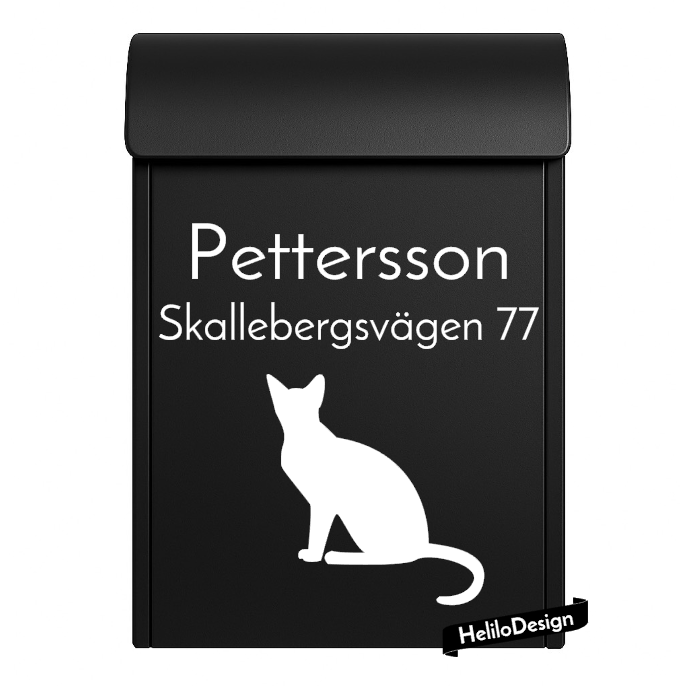 DEKAL TILL BREVLÅDA, KATT (20x20cm)
