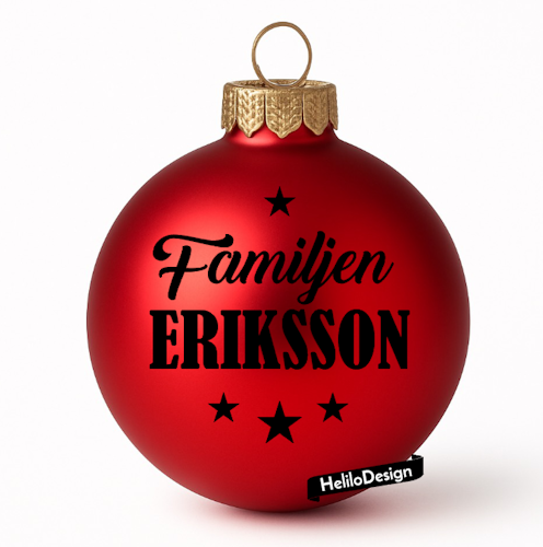 DEKAL TILL JULKULA, FAMILJEN (valfritt efternamn)
