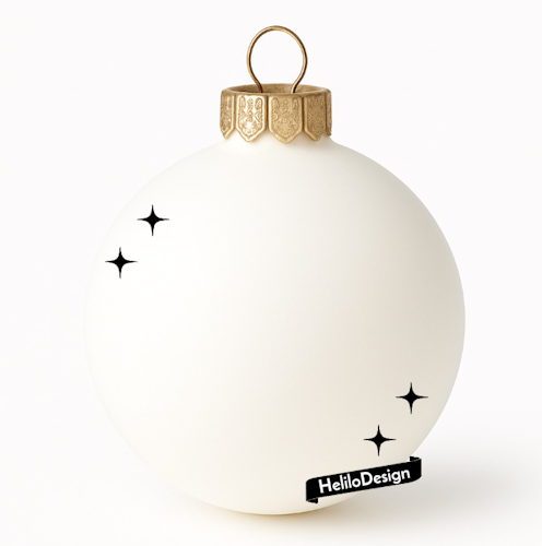 DEKAL TILL JULKULA, SPARKLE (25-pack)