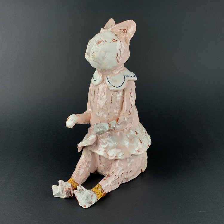 Kattskulptur av Marika Beutler