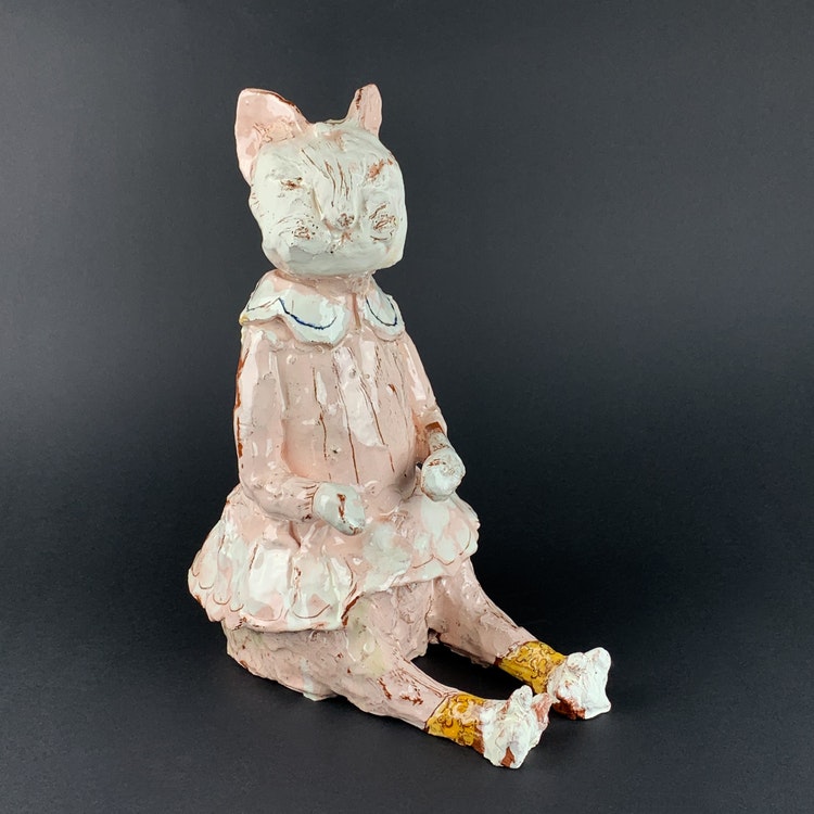 Kattskulptur av Marika Beutler