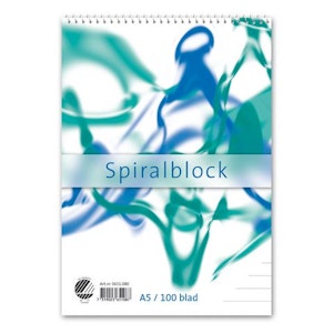 Spiralblock A6 60g 100 blad linjerat FP 10st