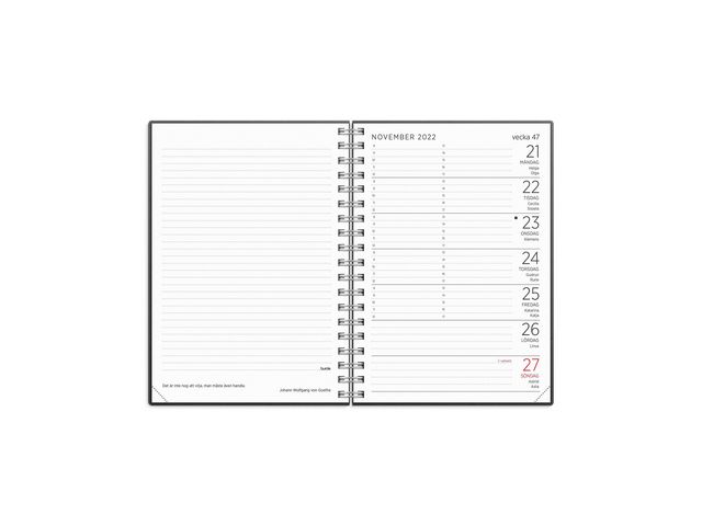 Lilla Noteskalendern k-läder - 1206
