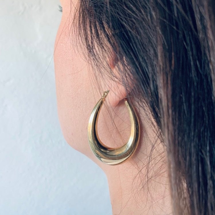 Bud To Rose Earring Arc Long Gold