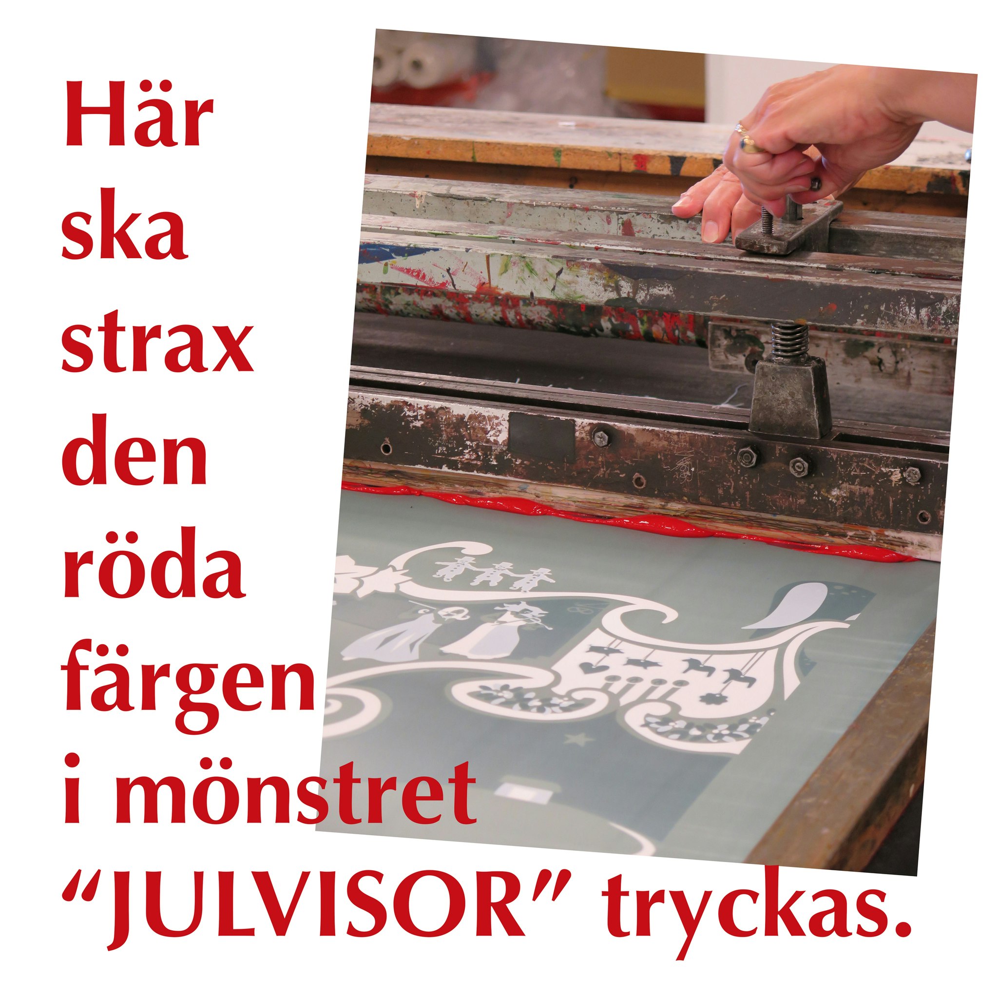 Handtryckt jullöpare Jämtland Julvisor Förboka!