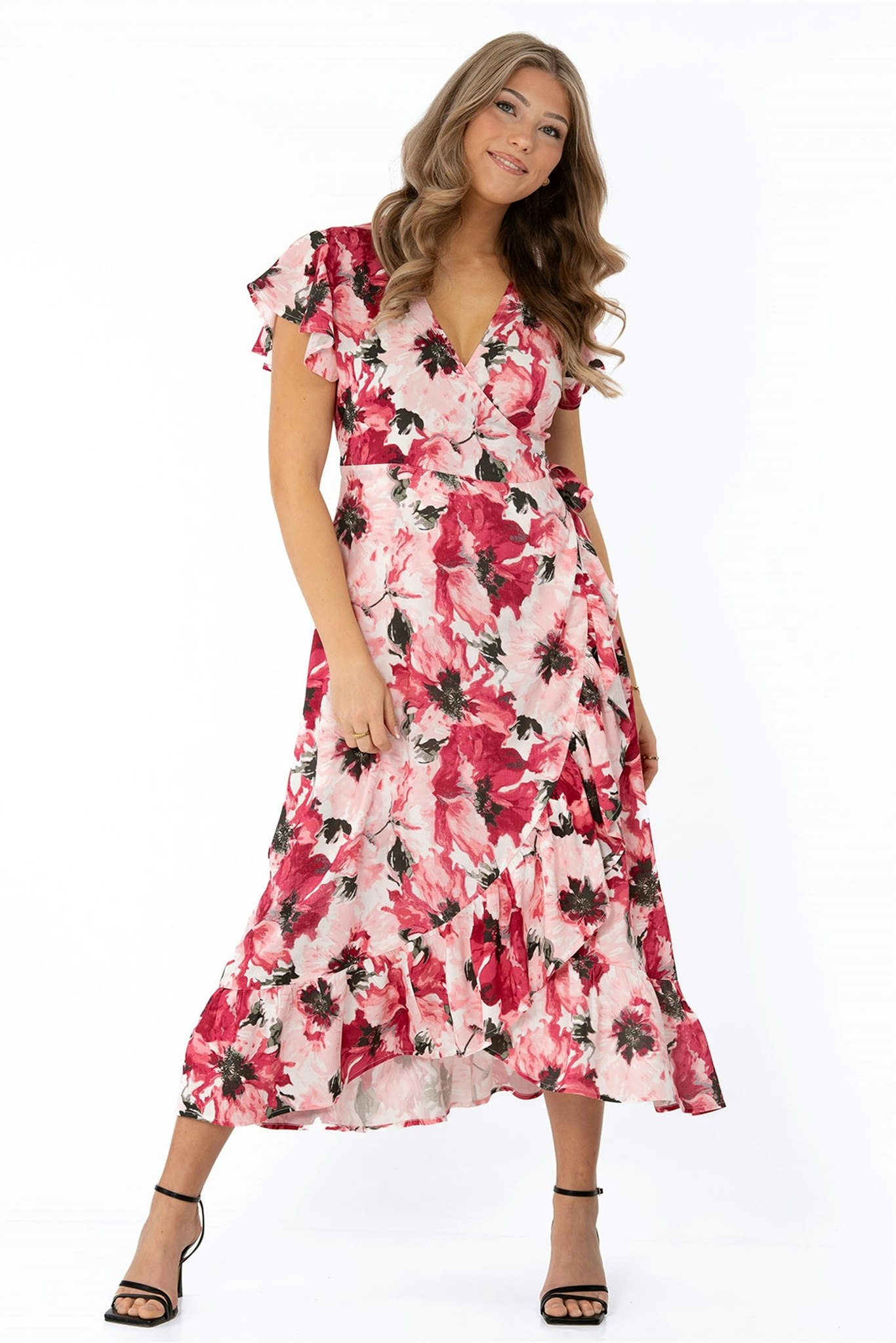 Scarlet klänning Hallon/rose