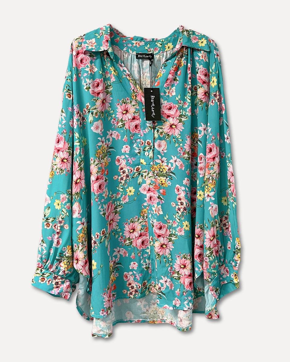 Turkos Rimini blus Oversize