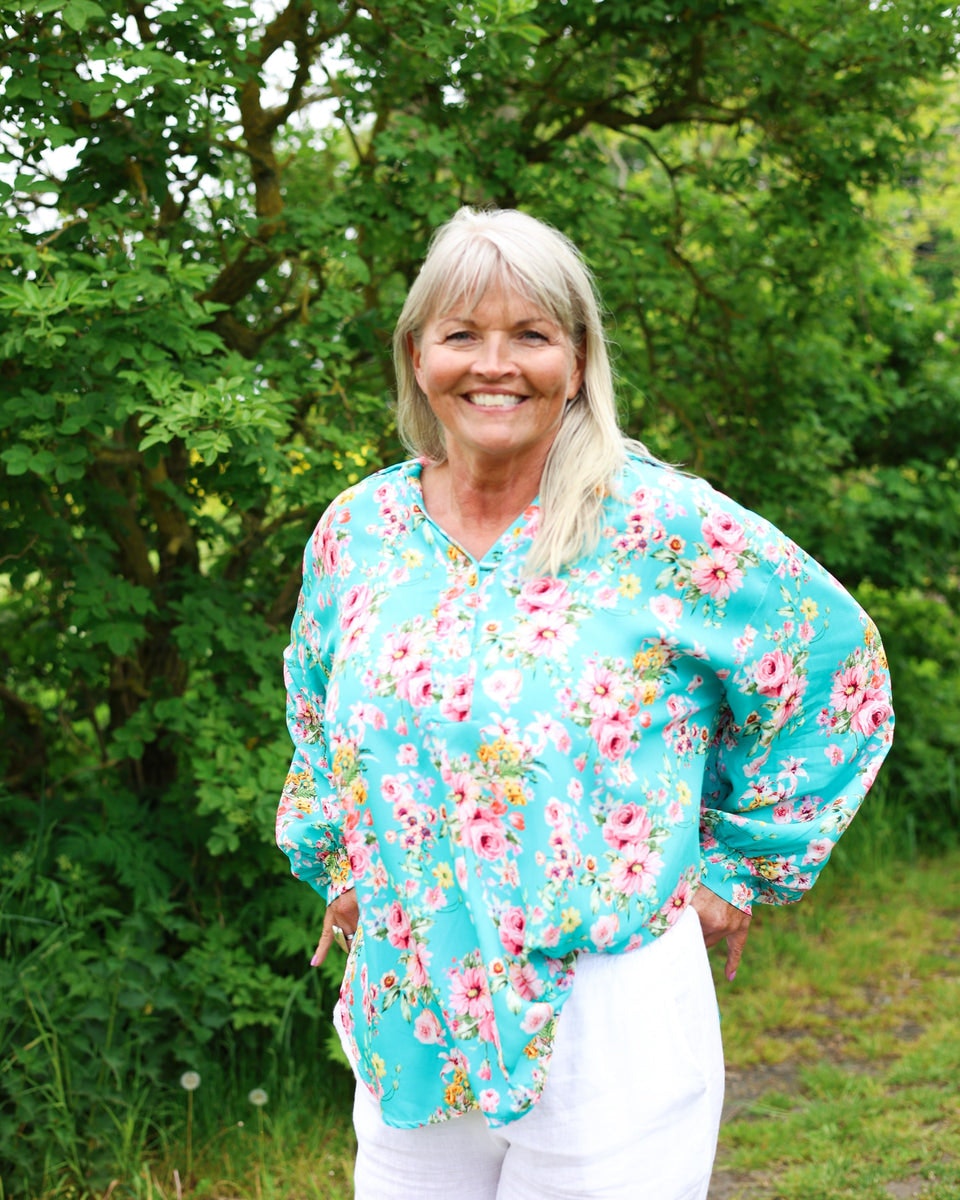 Turkos Rimini blus Oversize