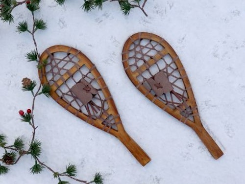 Vintage snöskor till dekoration