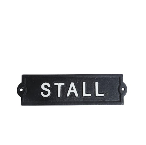 Skylt Stall