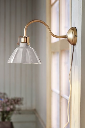 Vägglampa Margareta Beige/Mässing
