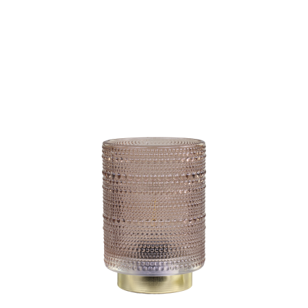 Led lykta mocca  med timer
