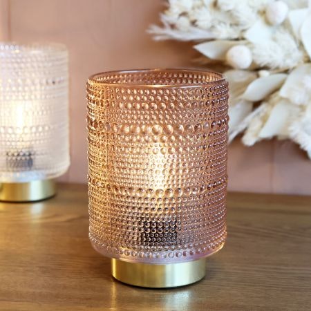 Led lykta mocca  med timer