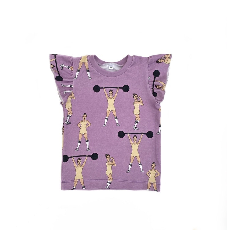T-shirt med vingärm - Strong Girls lilac