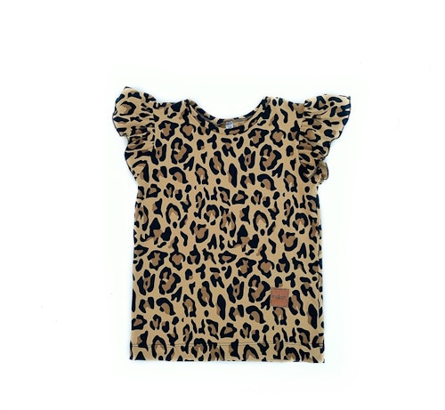 T-shirt med vingärm - Leopard