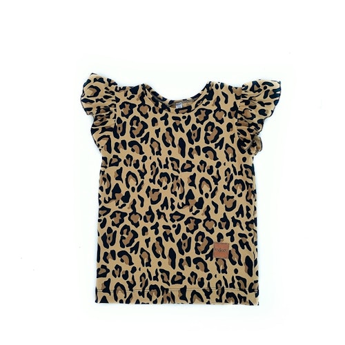 T-shirt med vingärm - Leopard
