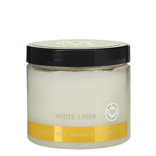 Sea Salt Body Scrub, White Linen 275ml