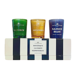 3 pack doftljus Victor Vaissier Small Scented Candles Botanique, La Forêt & Saison Bleu 3 Set