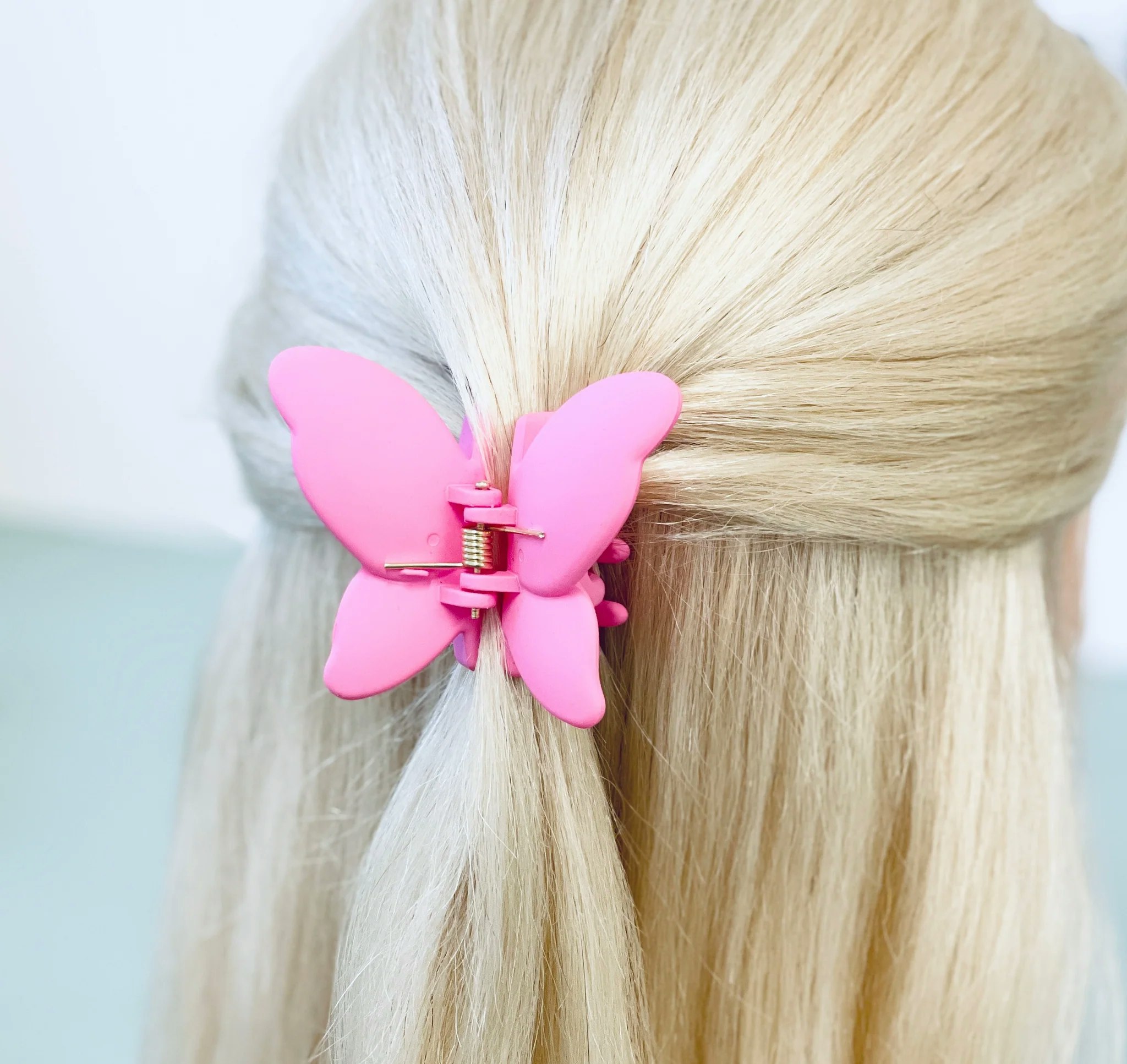 Hårklämma cerise fjäril - Alma Barbie