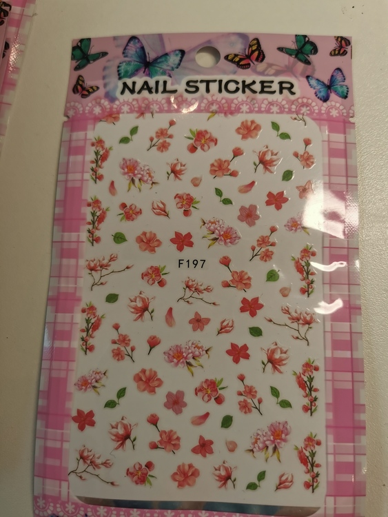 197 Rosa Blommor   Stickers