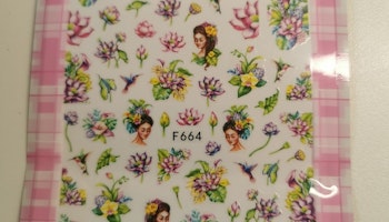 664 Lotus Blommor Stickers