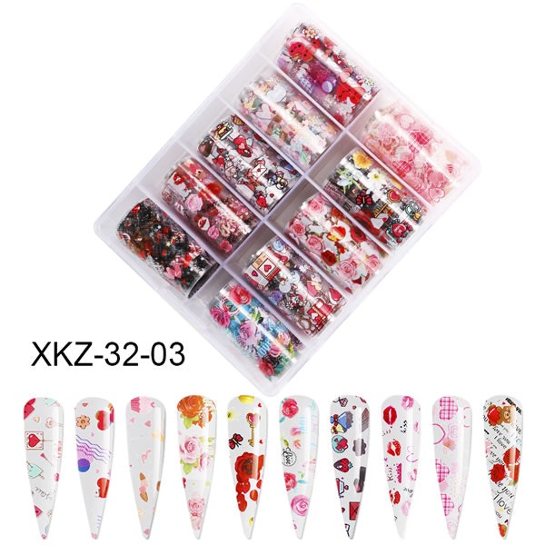 Nail foil Valentine  4*100cm