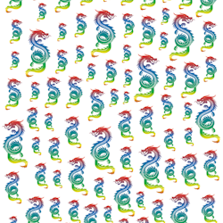 Dragon Stickers Rainbow