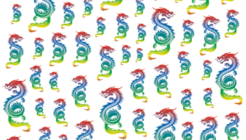 Dragon Stickers Rainbow