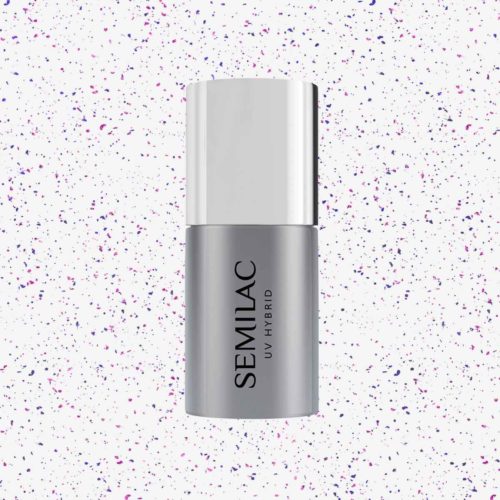 SEMILAC TOP NO WIPE T15 BLINKING BLUE & VIOLET FLAKES 7ML